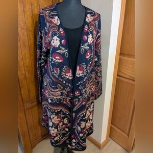 VERTIGO Paris Floral Sweater/Cardigan, Sz Lrg, NWOT!!!!